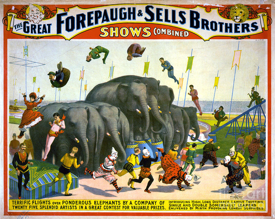 CIRCUS POSTER, c1899 Photograph by Granger