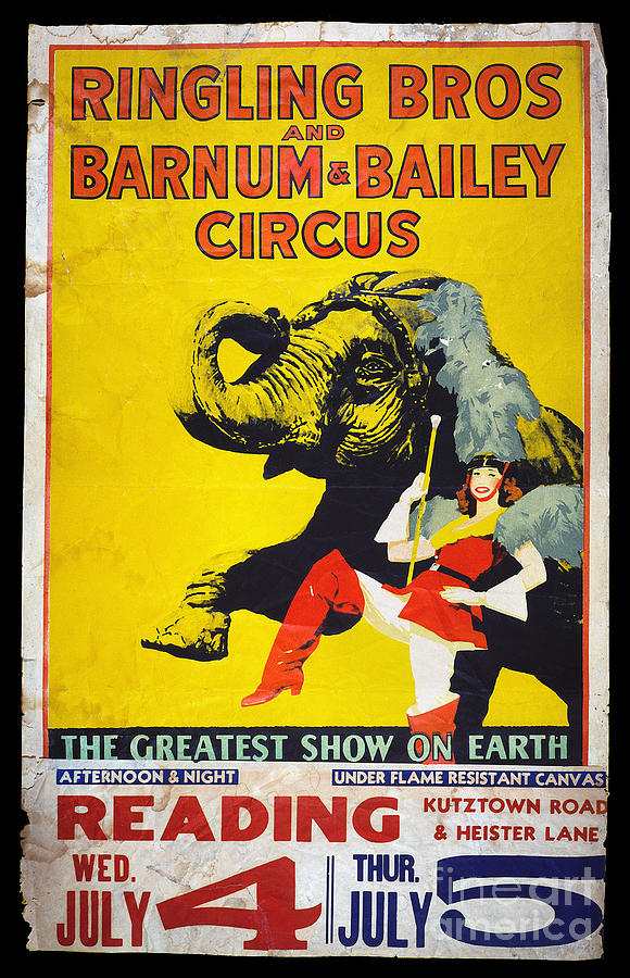 CIRCUS POSTER, c1950 Photograph by Granger