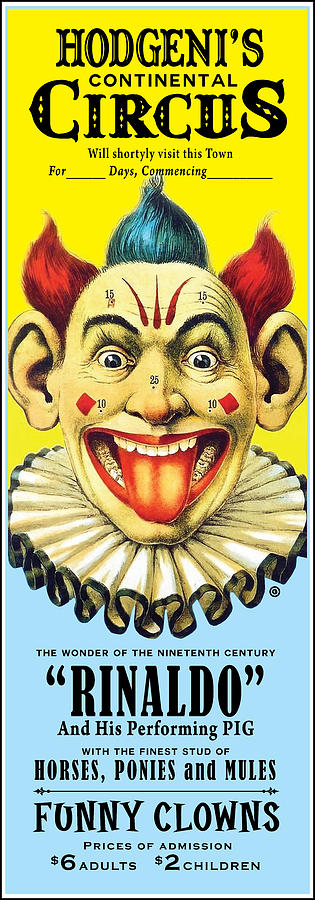 Circus Poster Painting by Gary Grayson