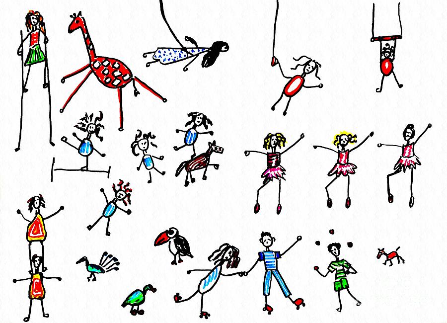 Circus Drawing by Sarah Loft