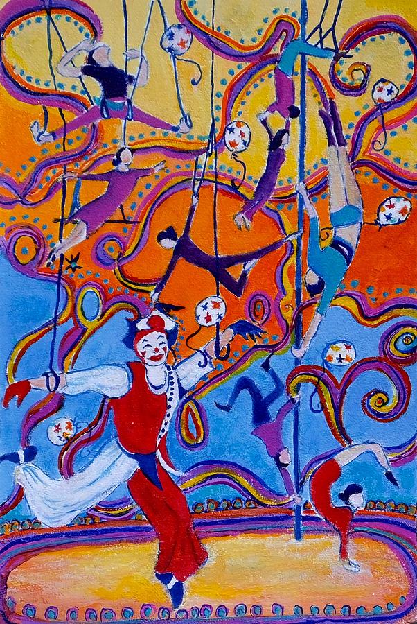 Circus Time Painting by Myra Evans
