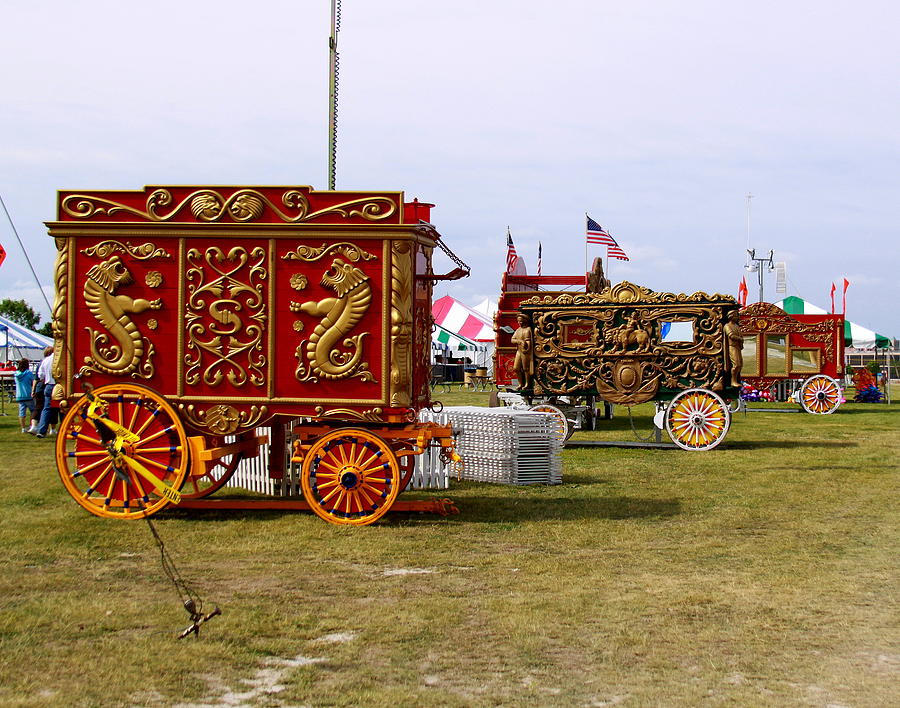 wooden circus wagon