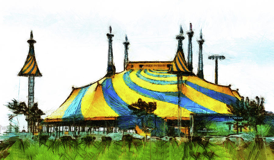 Cirque du Soleil Set Up Mixed Media by Joseph Hollingsworth