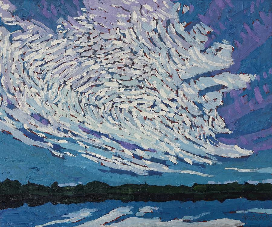Cirrocumulus Afternoon Paddle Painting by Phil Chadwick