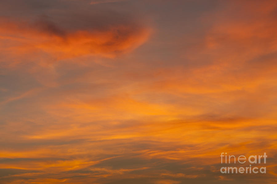 Cirrus Clouds at Sunset Photograph by Jim Corwin