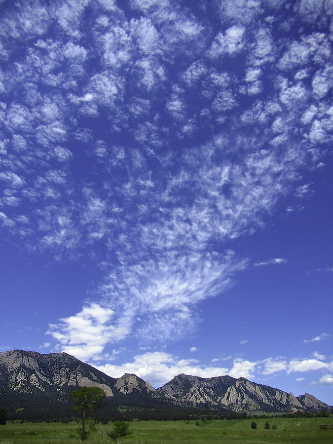 Cirrus Clouds Over Flatirons 2 Photograph by Marilyn Hunt