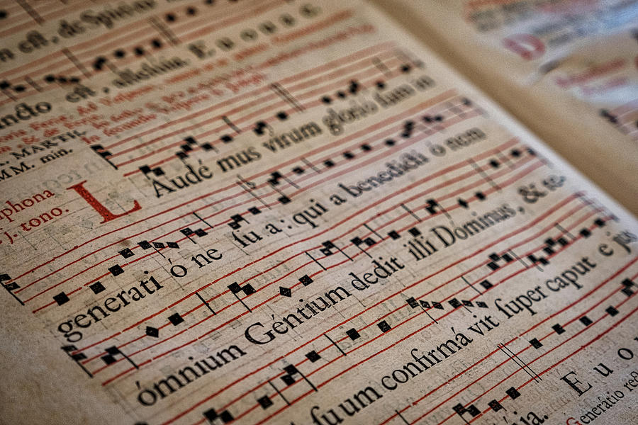 Cistercian Monastery Library Music Book - Czechia Photograph by Stuart Litoff