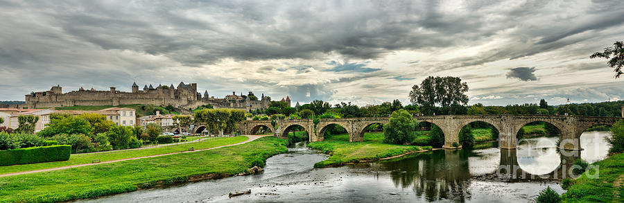 Cite de Carcassonne Panorama Photograph by Ann Garrett