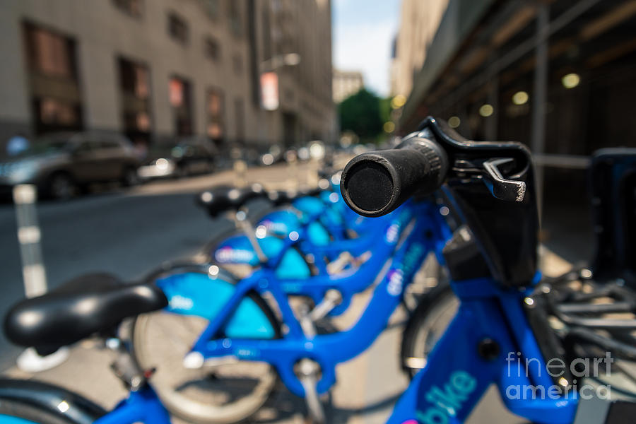 Citibike Handle Manhattan Color Photograph by Alissa Beth Photography