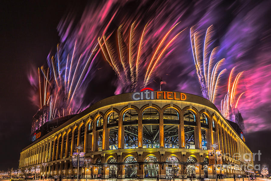 CitiField Fireworks Photograph by Jerry Fornarotto