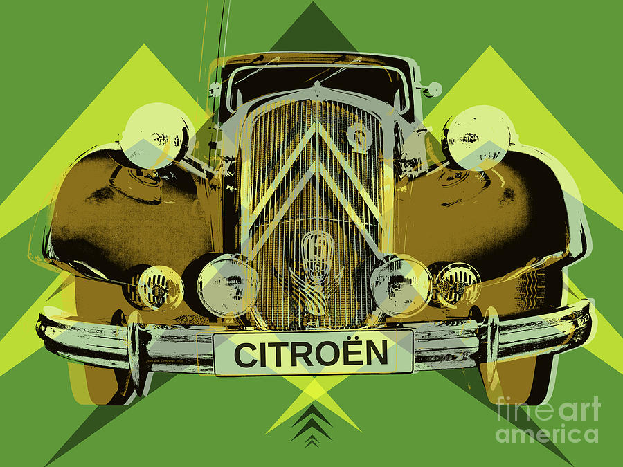 Citroen Traction Avant  Digital Art by Jean luc Comperat