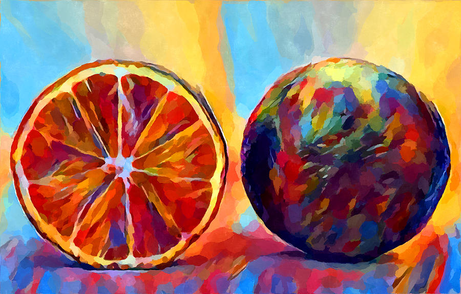 Lemon Painting - Citrus Fruit by Chris Butler
