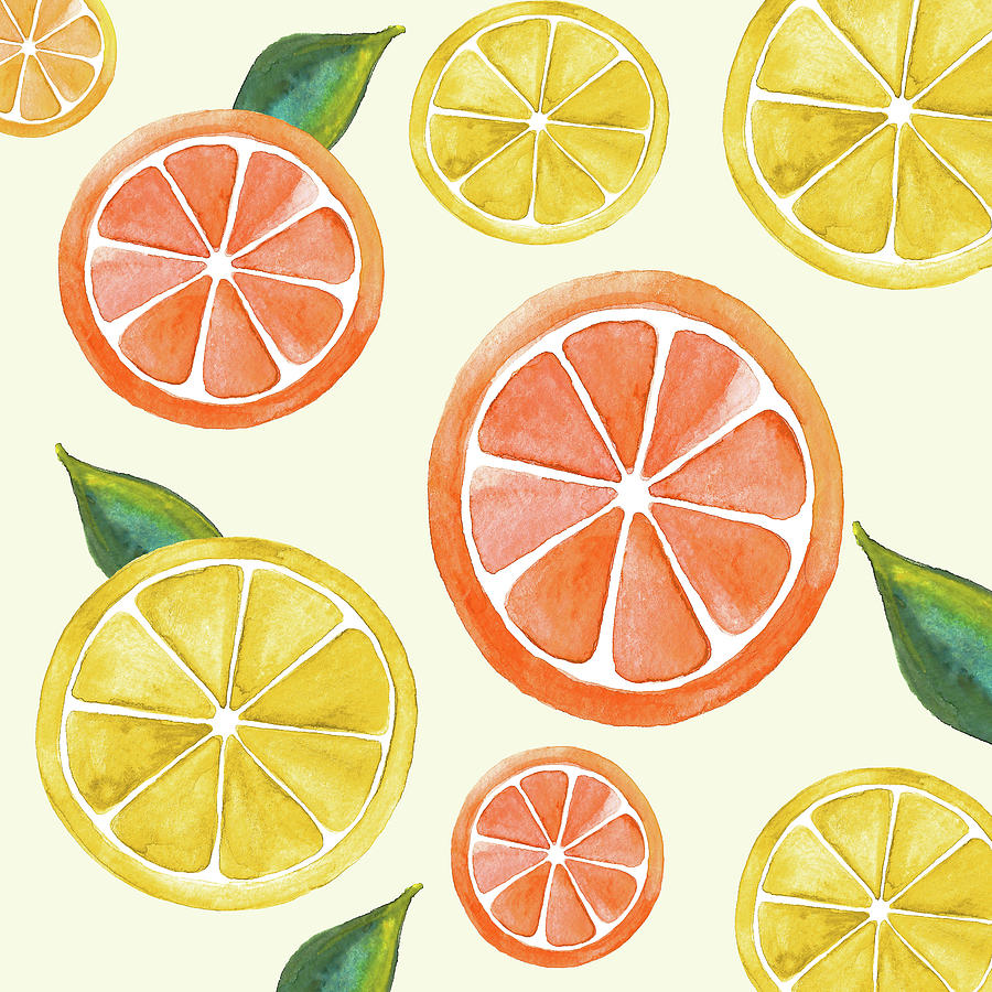 Juice Digital Art - Citrus Fruit by HH Photography of Florida