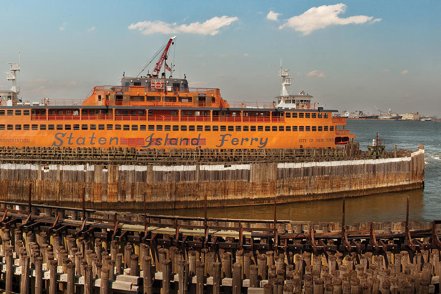 Transportation Photograph - City - NY - The Staten Island Ferry by Mike Savad