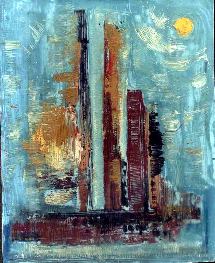 City Abstraction Painting by Anand Swaroop Manchiraju