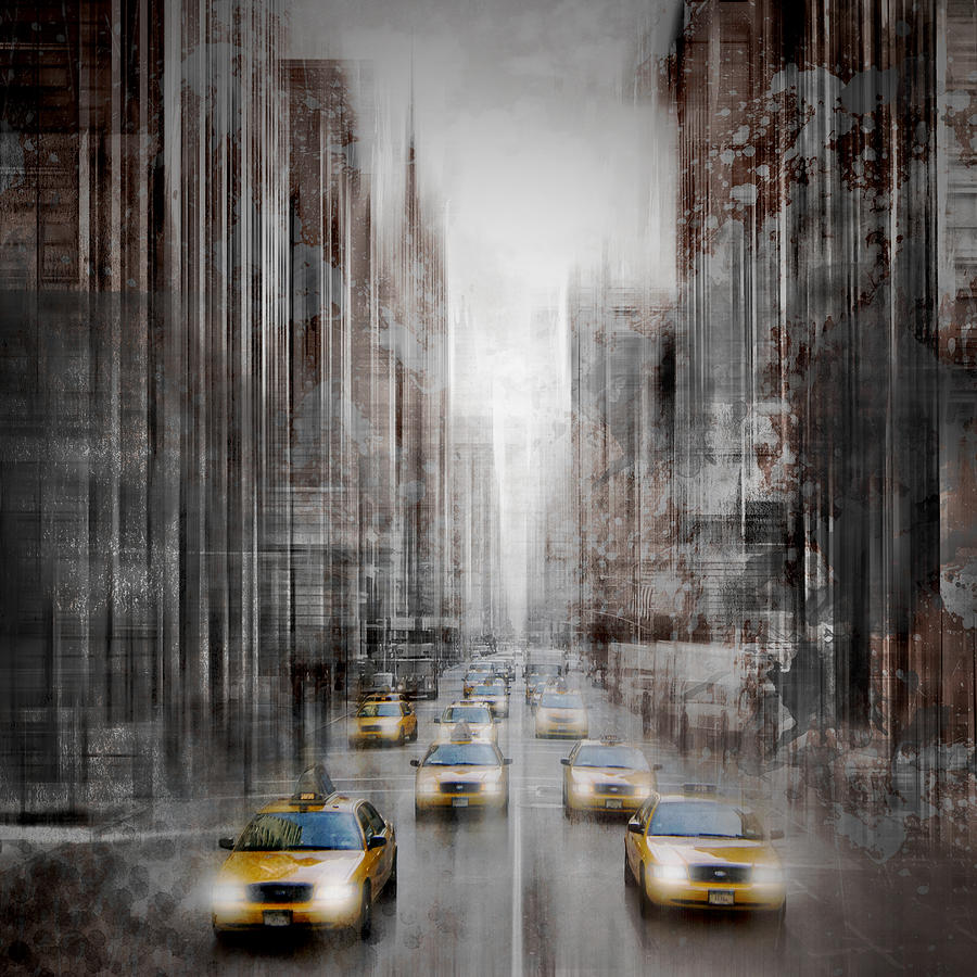 City-Art NYC 5th Avenue Traffic Photograph by Melanie Viola
