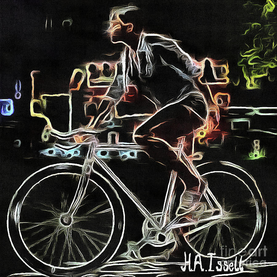 City Biker Digital Art by Humphrey Isselt
