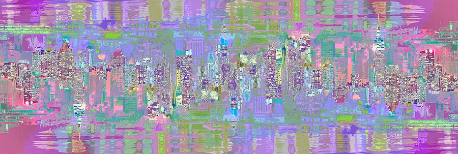 Abstract Digital Art - City Blox Light by Mary Clanahan