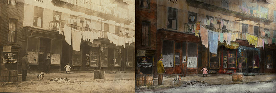 Rent Movie Photograph - City - Elegant Apartments - 1912 - Side by side by Mike Savad