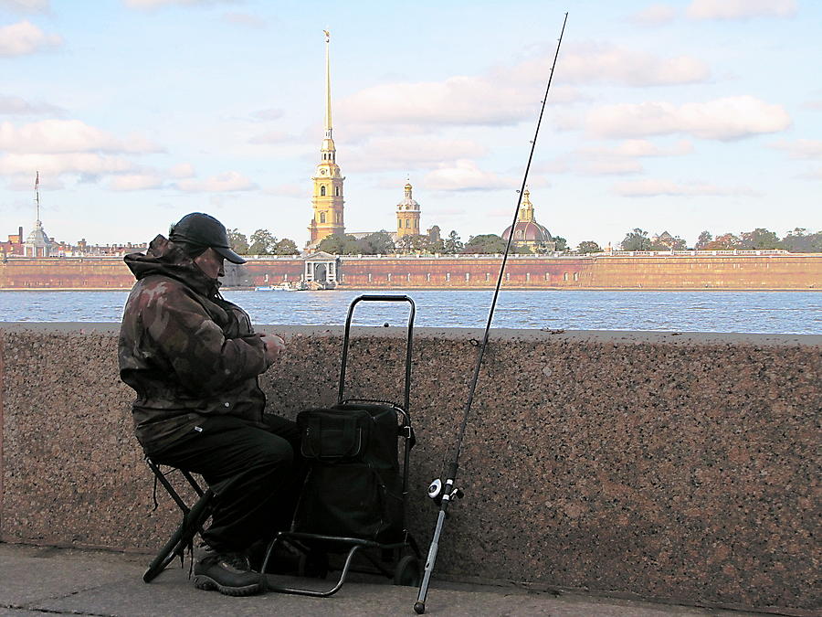 CITY fisherman Photograph by Yury Bashkin