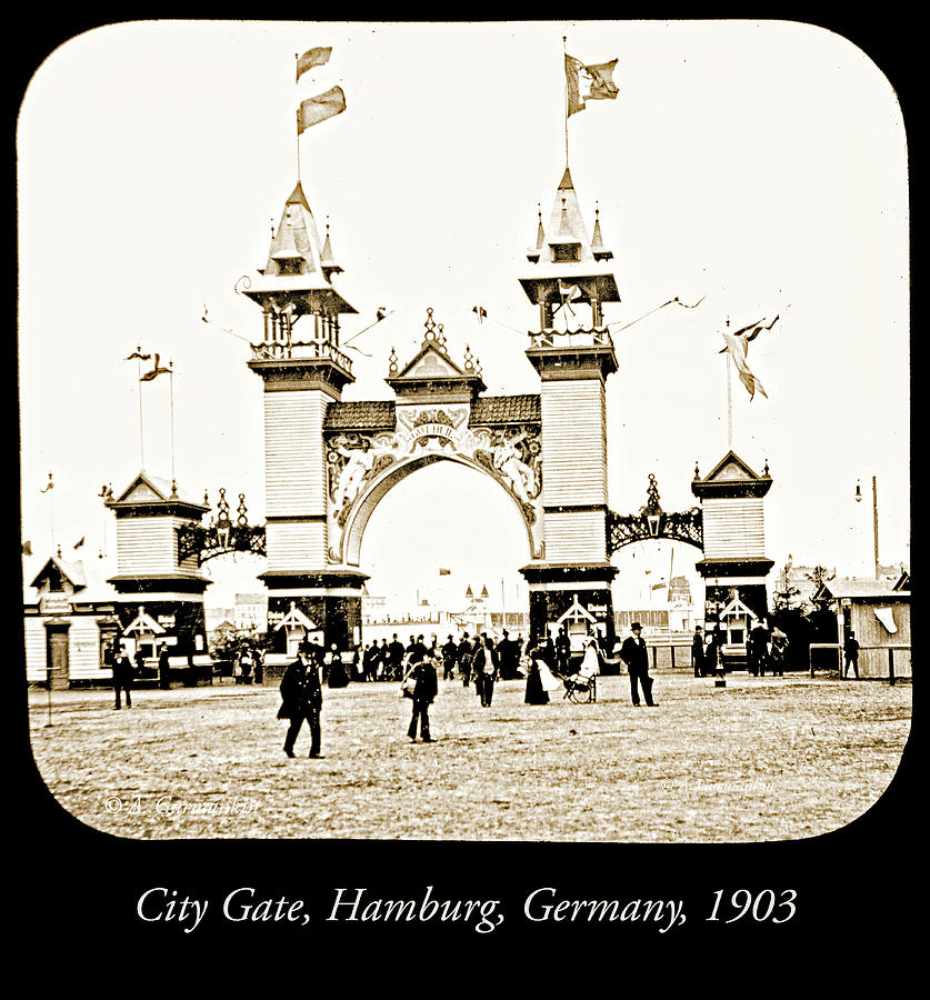 City Gate, Millenthor, Hamburg, Germany, 1903 Photograph by A Macarthur Gurmankin