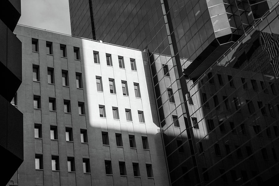 Black And White Photograph - City Grid by Paki OMeara Black And White Photograph - City Grid by Paki OMeara