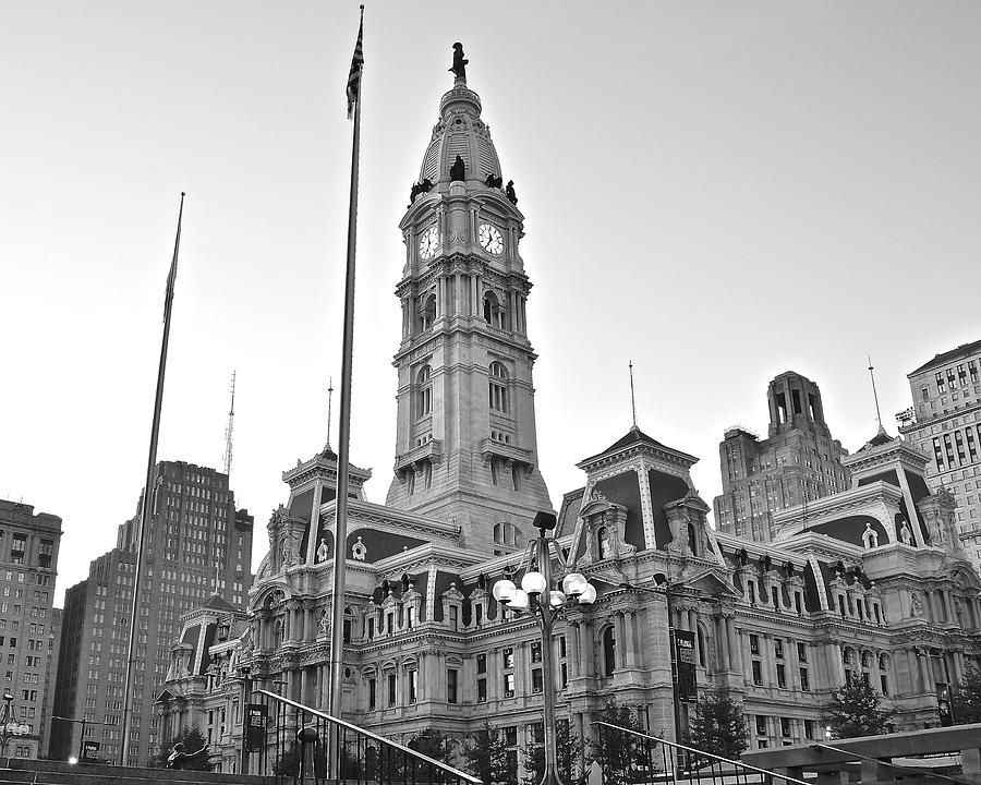 City Hall Black and White Photograph by Frozen in Time Fine Art Photography