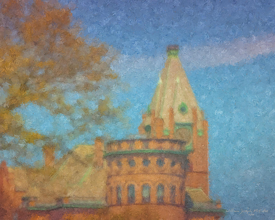 City Hall Brockton Painting by Bill McEntee