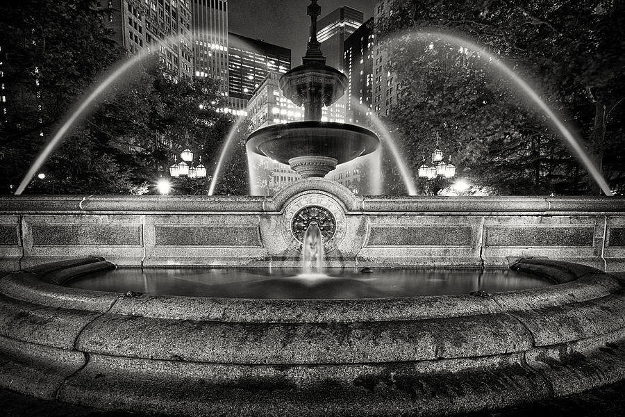 City Hall Fountain Photograph by Robert Fawcett