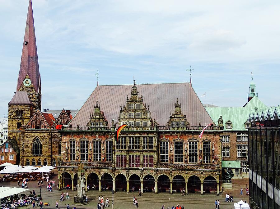 City Hall in Bremen Photograph by Chuck Stewart - Fine Art America