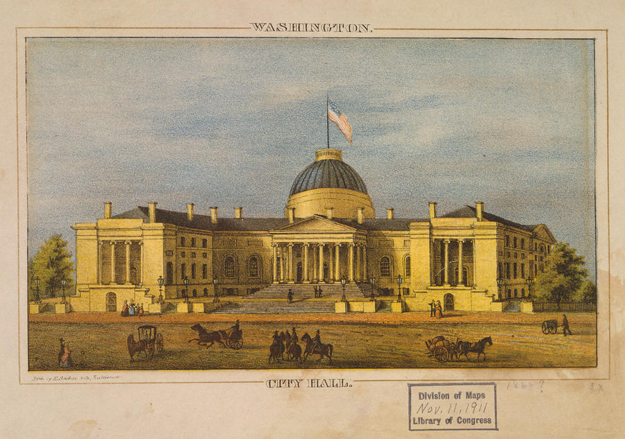 City Hall - Washington Painting by Celestial Images