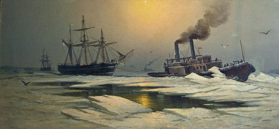 City Ice Boat No 3 Painting by George Emerick Essig