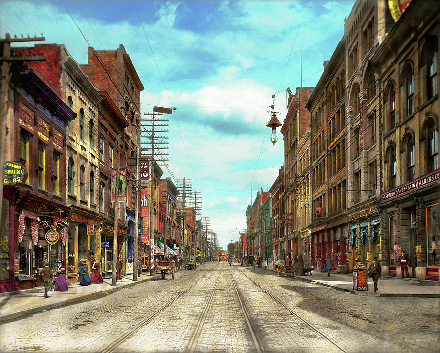 Knoxville Photograph - City - Knoxville TN - Gay Street 1903 by Mike Savad