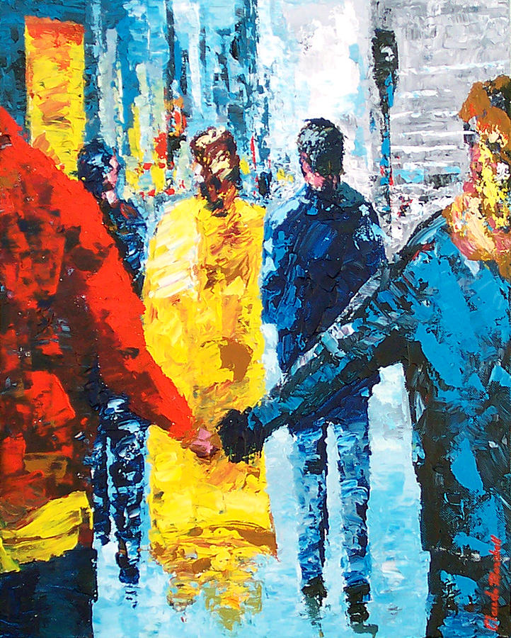 Cityscape Painting - City Life by Claude Marshall Cityscape Painting - City Life by Claude Marshall