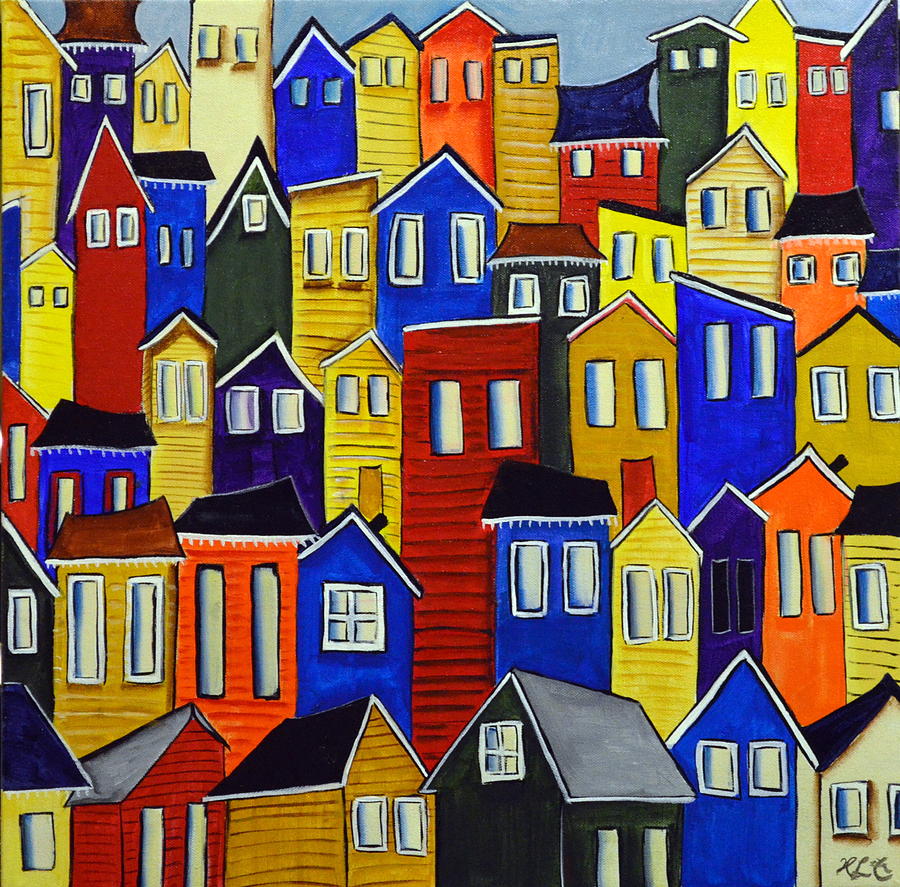 City Life Painting by Heather Lovat-Fraser