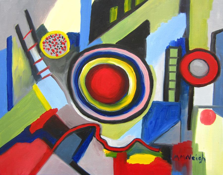 Abstract Painting - City Life by Marita McVeigh Abstract Painting - City Life by Marita McVeigh