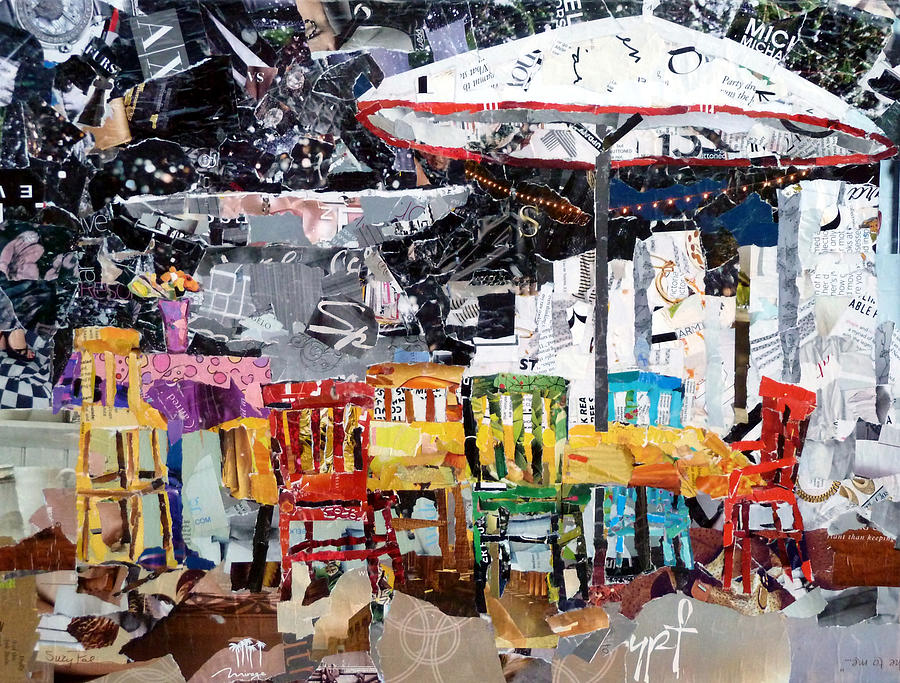 Umbrella Painting - City Life by Suzy Pal Powell