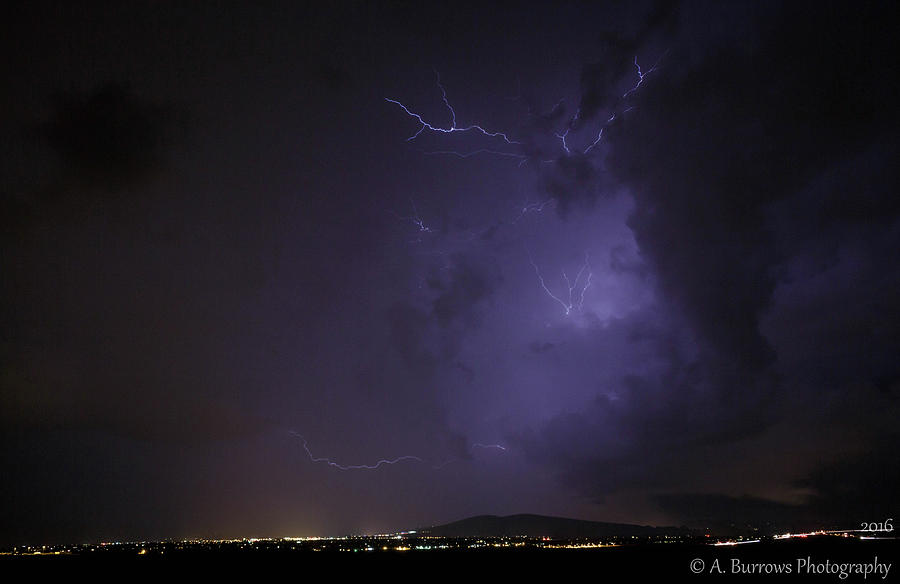 City Lightning Photograph by Aaron Burrows