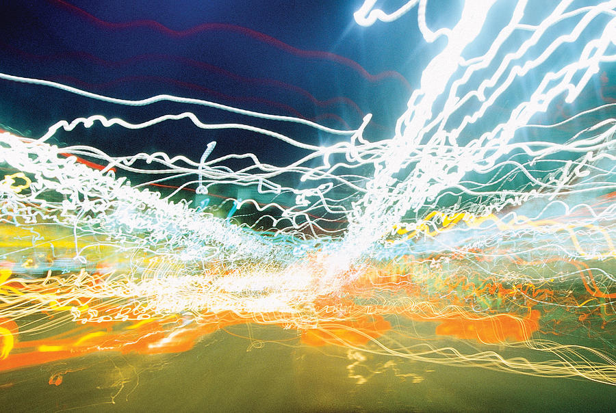 City Lights Chaos Photograph by Steve Somerville