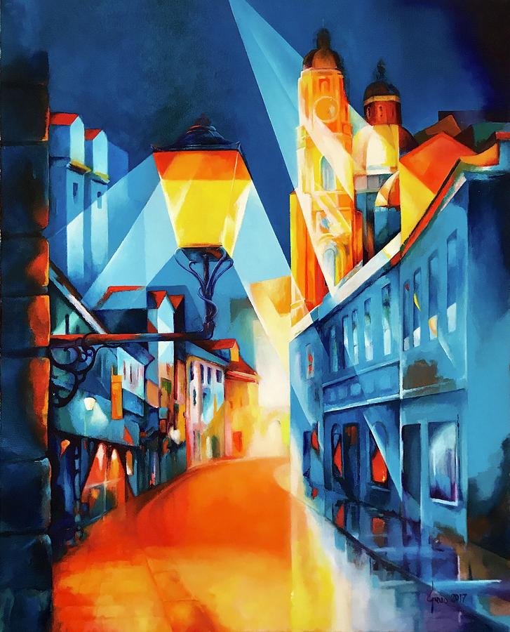 City Lights II Painting by Grus Lindgren