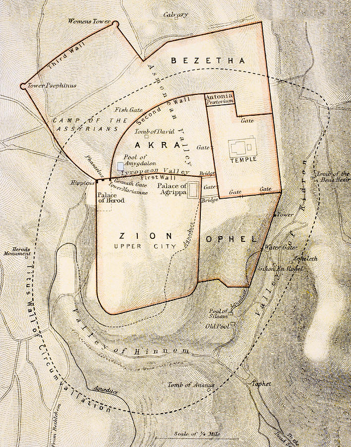 City Map Of Ancient Jerusalem English School 