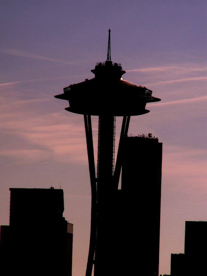 Seattle Digital Art - City Needle by Tim Allen