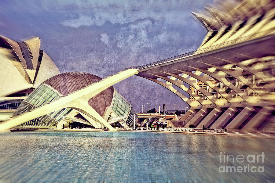 City of Arts and Sciences - Vintage Photograph by Mary Machare