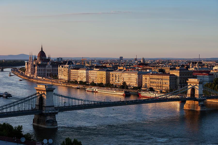 City of Budapest Sunset Cityscape Photograph by Artur Bogacki