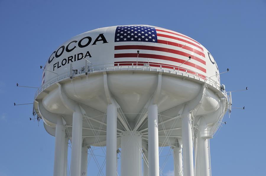City of Cocoa Water Tower Photograph by Bradford Martin