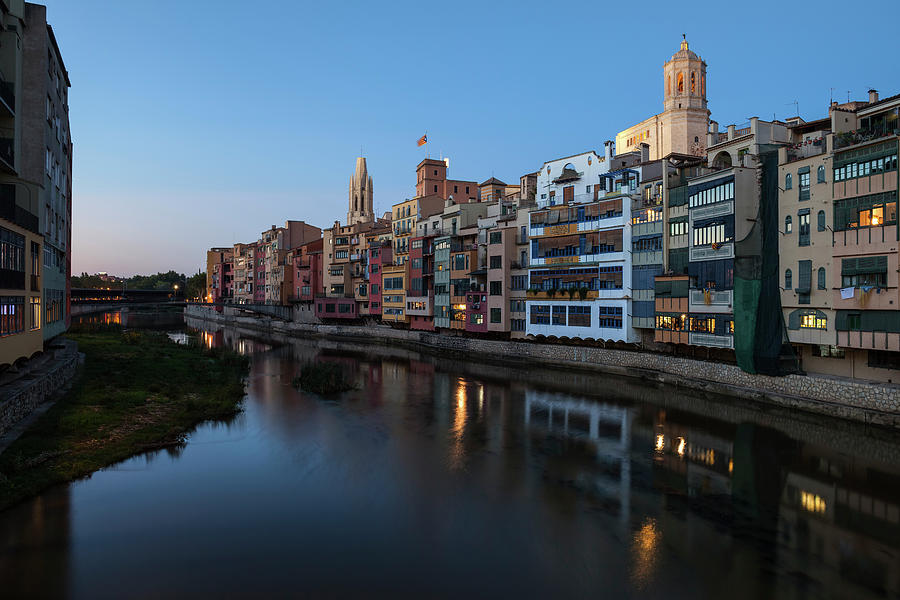 City of Girona at Dusk Photograph by Artur Bogacki