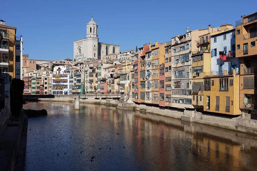 City of Girona Old Riverside Houses Photograph by Artur Bogacki