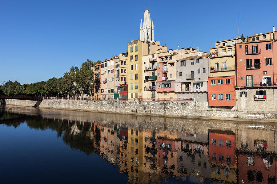 City Of Girona Old Town Houses At Onyar River Photograph by Artur Bogacki