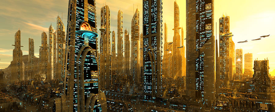 Future Digital Art - City of Gold by Patrick Turner Future Digital Art - City of Gold by Patrick Turner