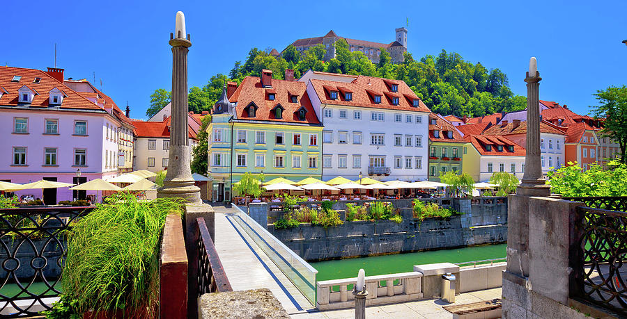 City of Ljubljana river waterfront architecture Photograph by Brch Photography